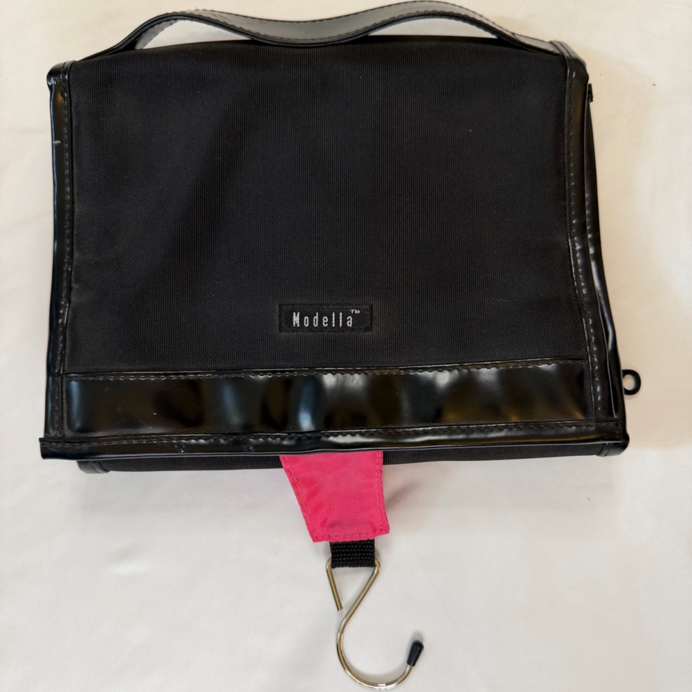 Modella black travel hanging makeup bag